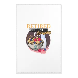 **Funny Retired I Brunch Everyday Area Rug – Cozy Decorative Floor Mat, Retirement Gift for Brunch Lovers, Home Interior Accent Rug, Dining Room, Kitchen, and Living Room Carpet**