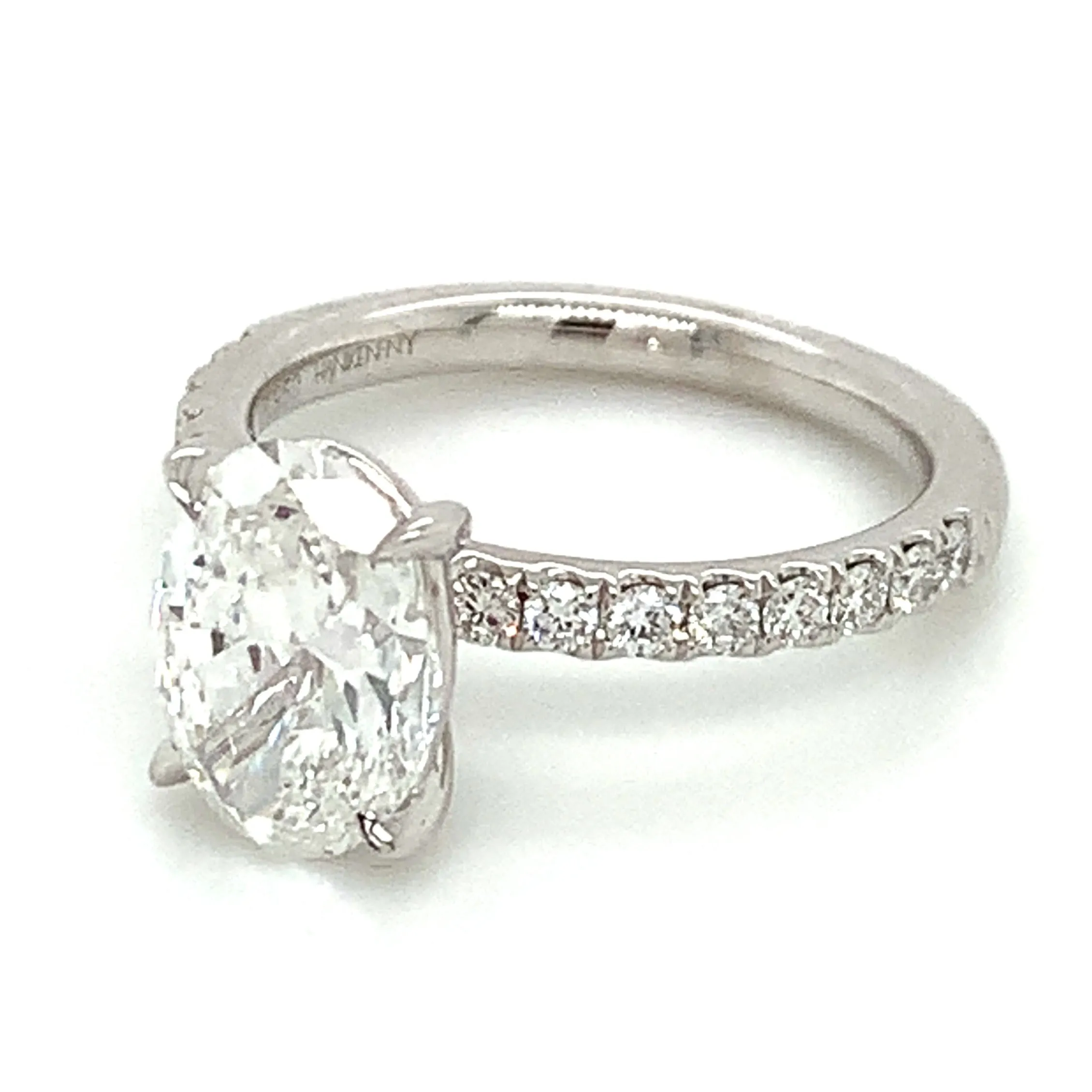 GIA Certified 2.11ct tw Oval Brilliant Cut Engagement Ring