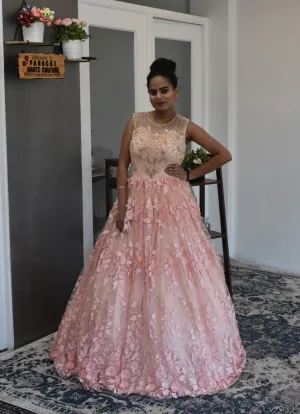 Glam your party with this glamorous Peach Hues gown
