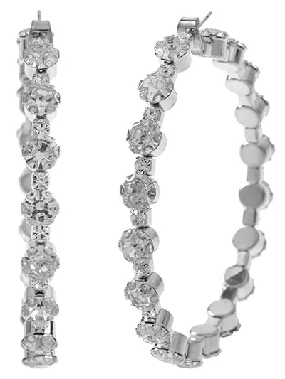 Glamorous Rhinestone Hoops