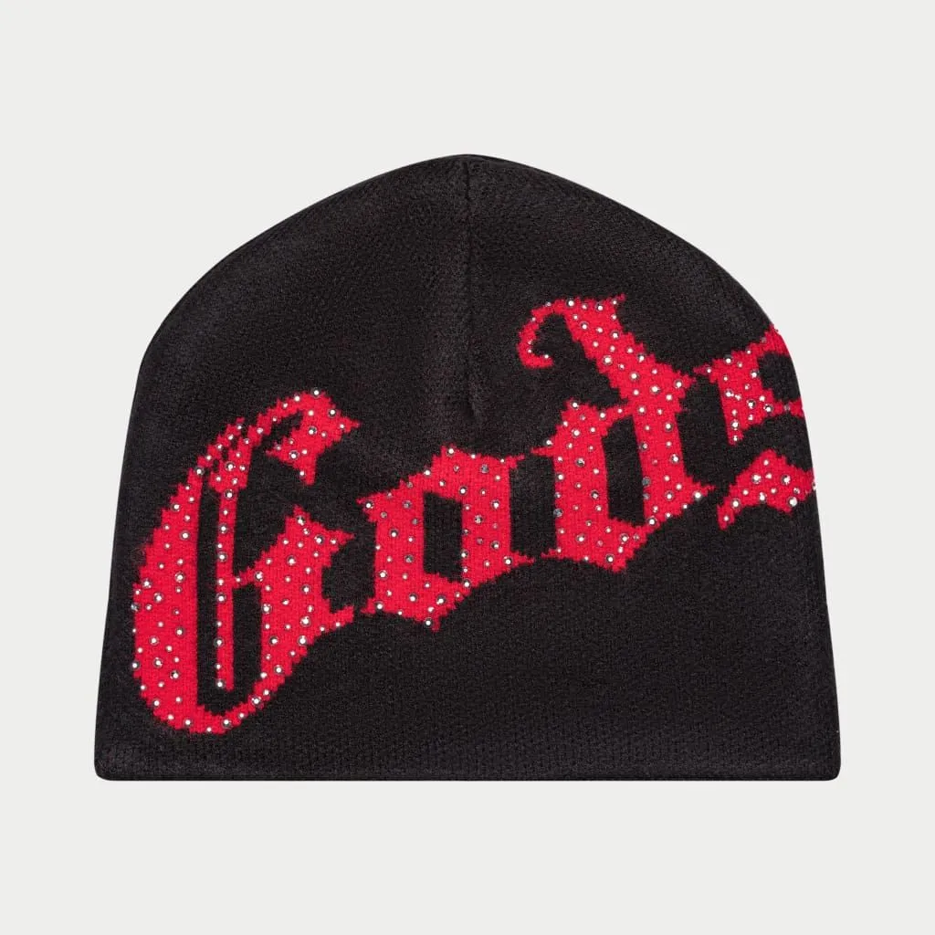 GODSPEED OG Logo Studded Beanie (BLACK/RED)