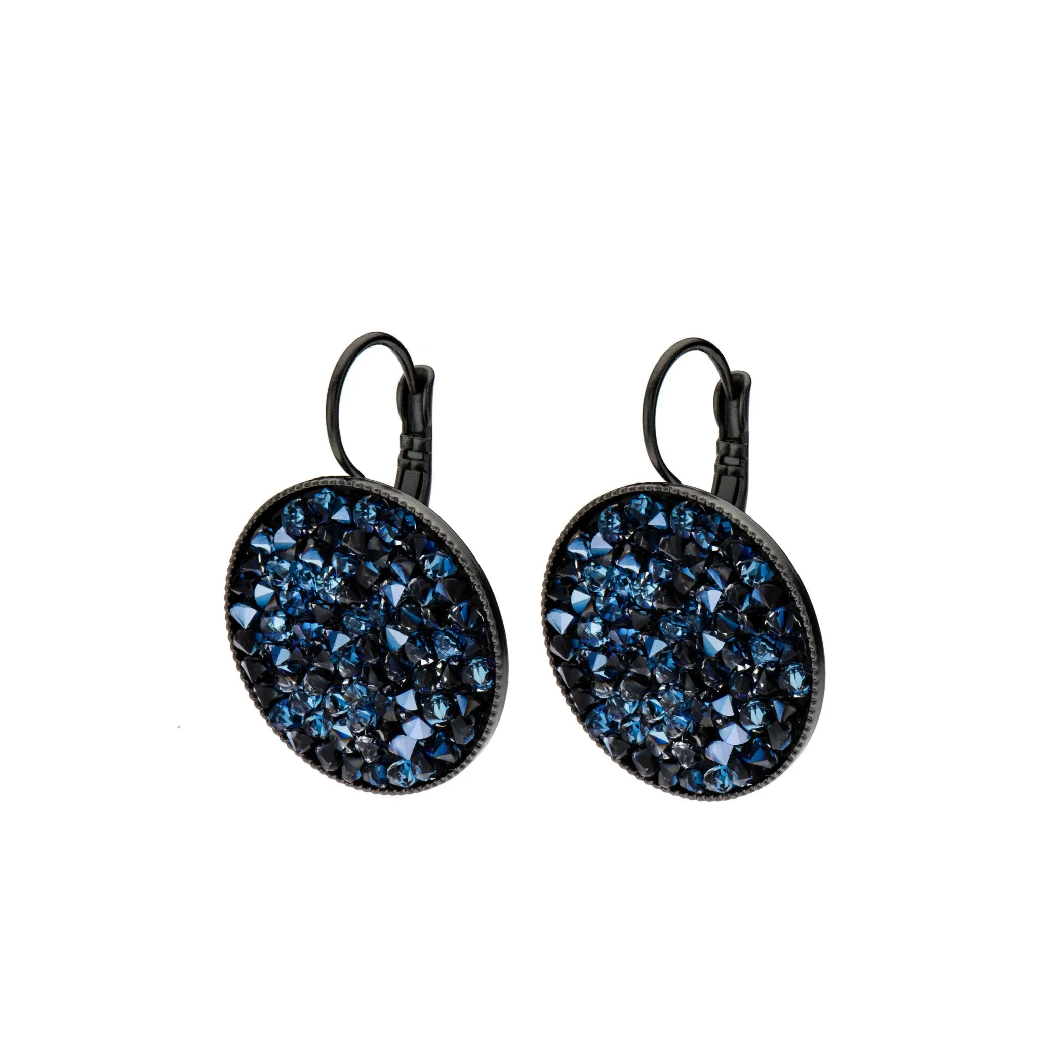 Grace - Sterling silver and clear Swarovski crystal pave earrings
