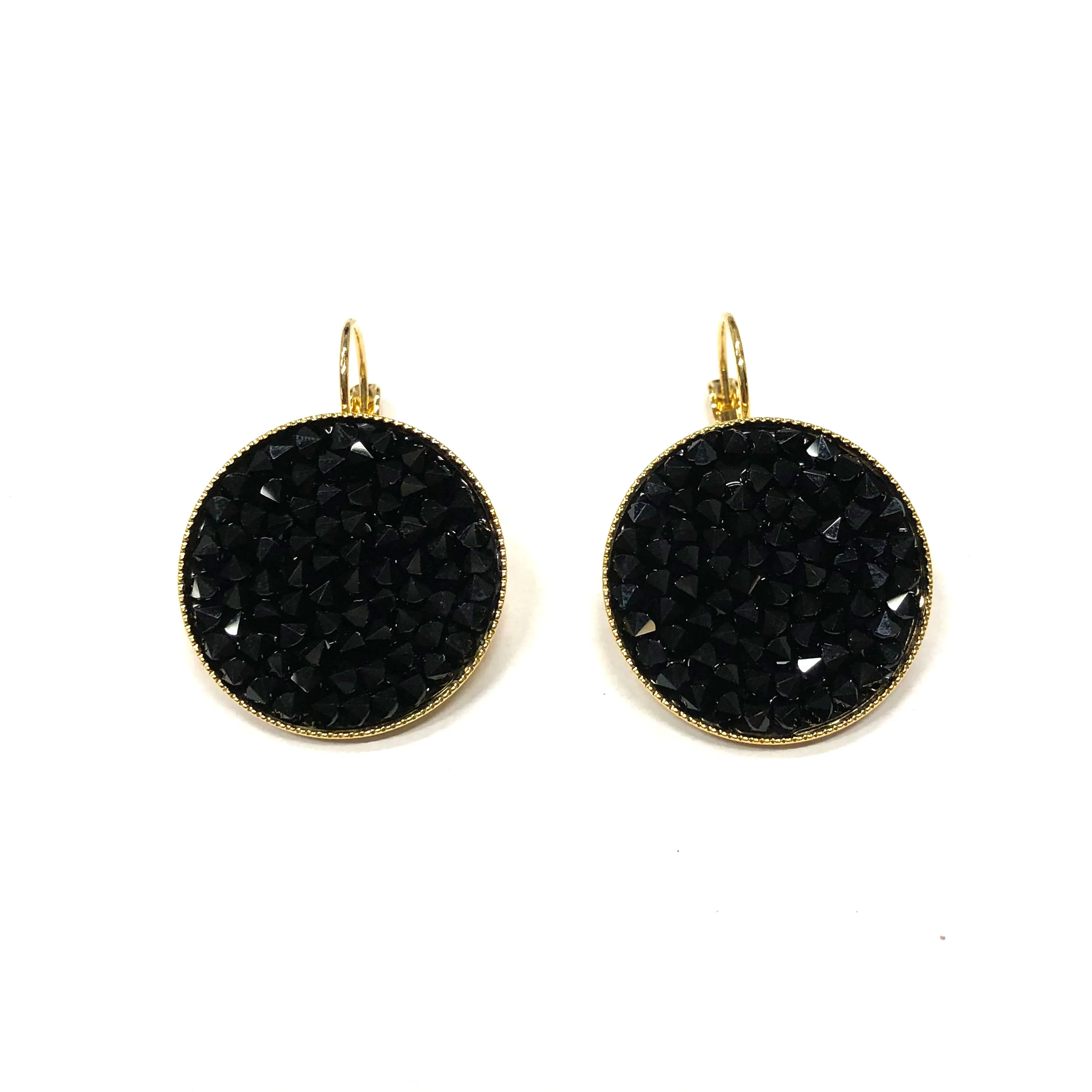 Grace - Sterling silver and clear Swarovski crystal pave earrings