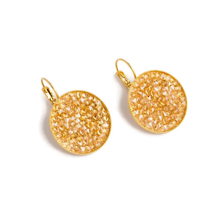 Grace - Sterling silver and clear Swarovski crystal pave earrings