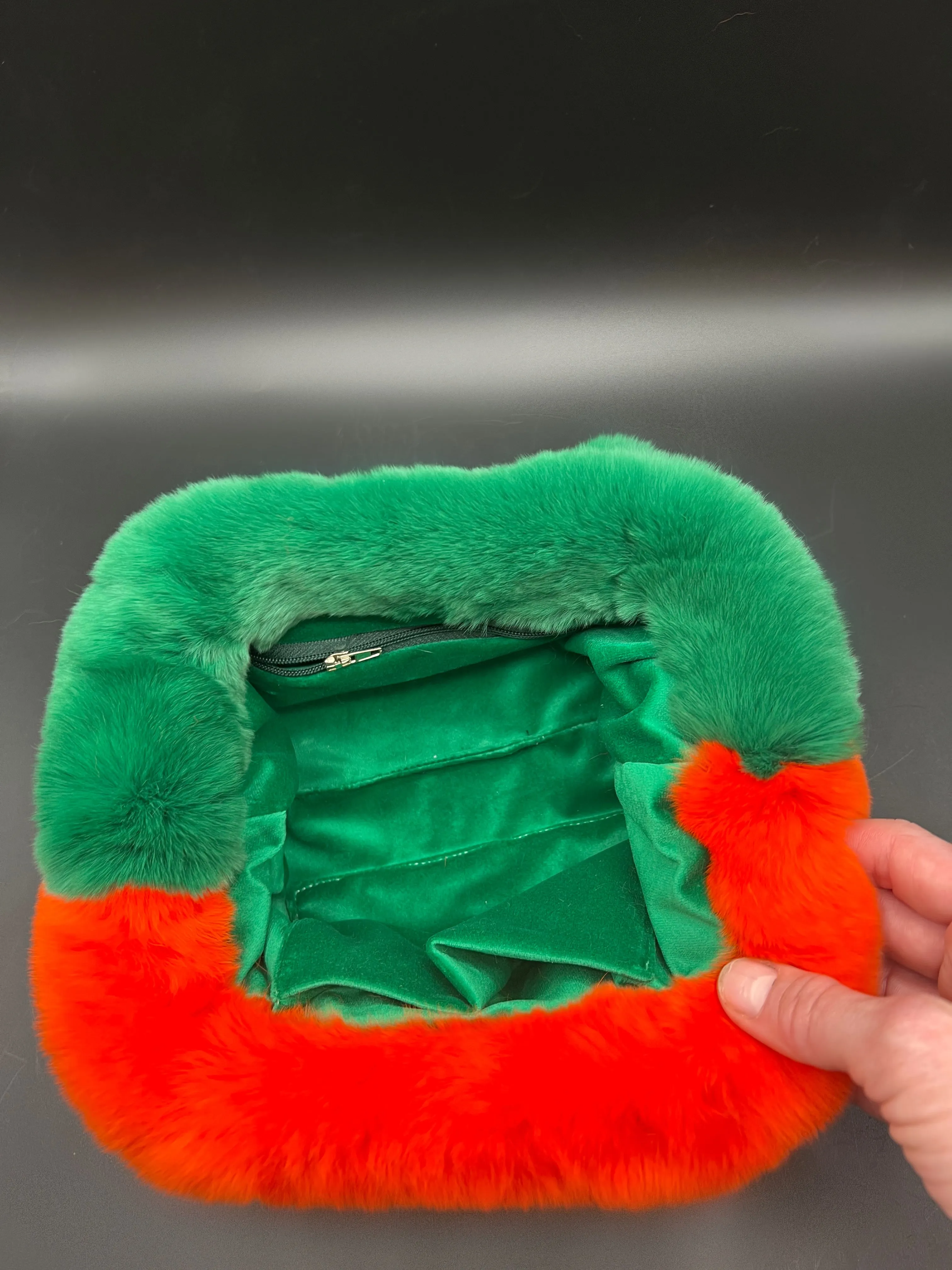Green and Orange Fur