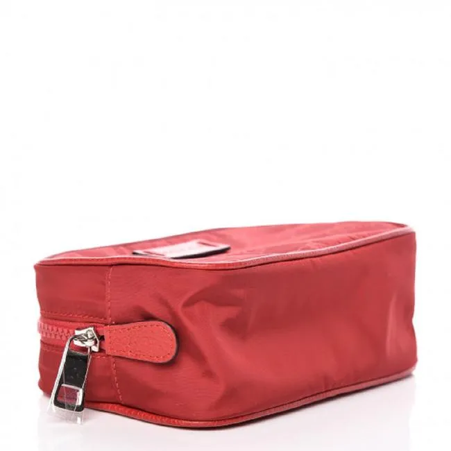 Gucci GG Guccissima Nylon Cosmetic Bag in Red