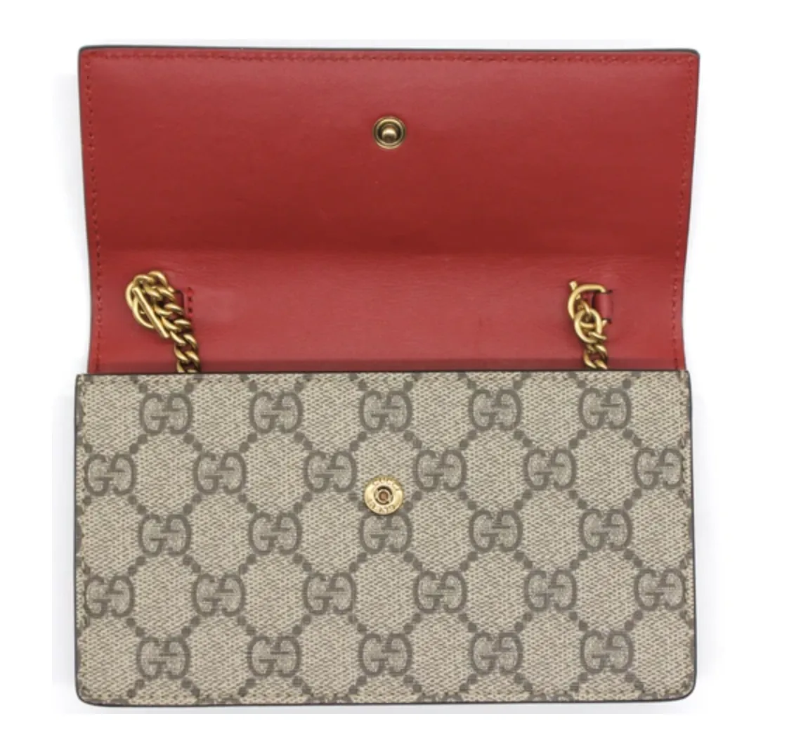 Gucci GG Supreme Mini Bag with Cherries in Beige