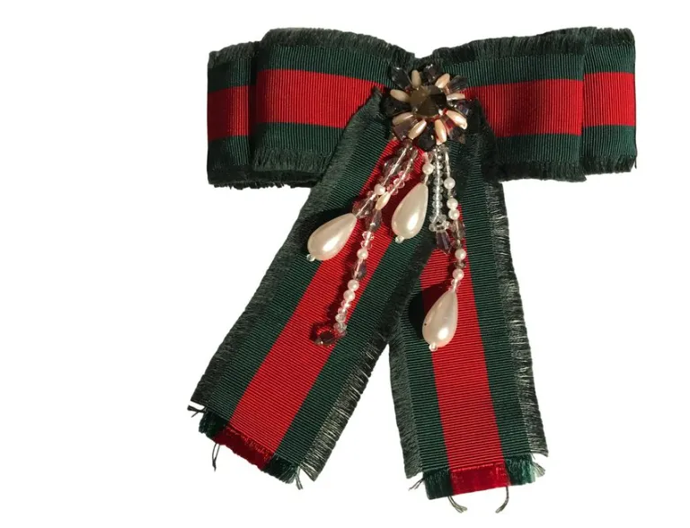 Gucci Iconic Web Brooch