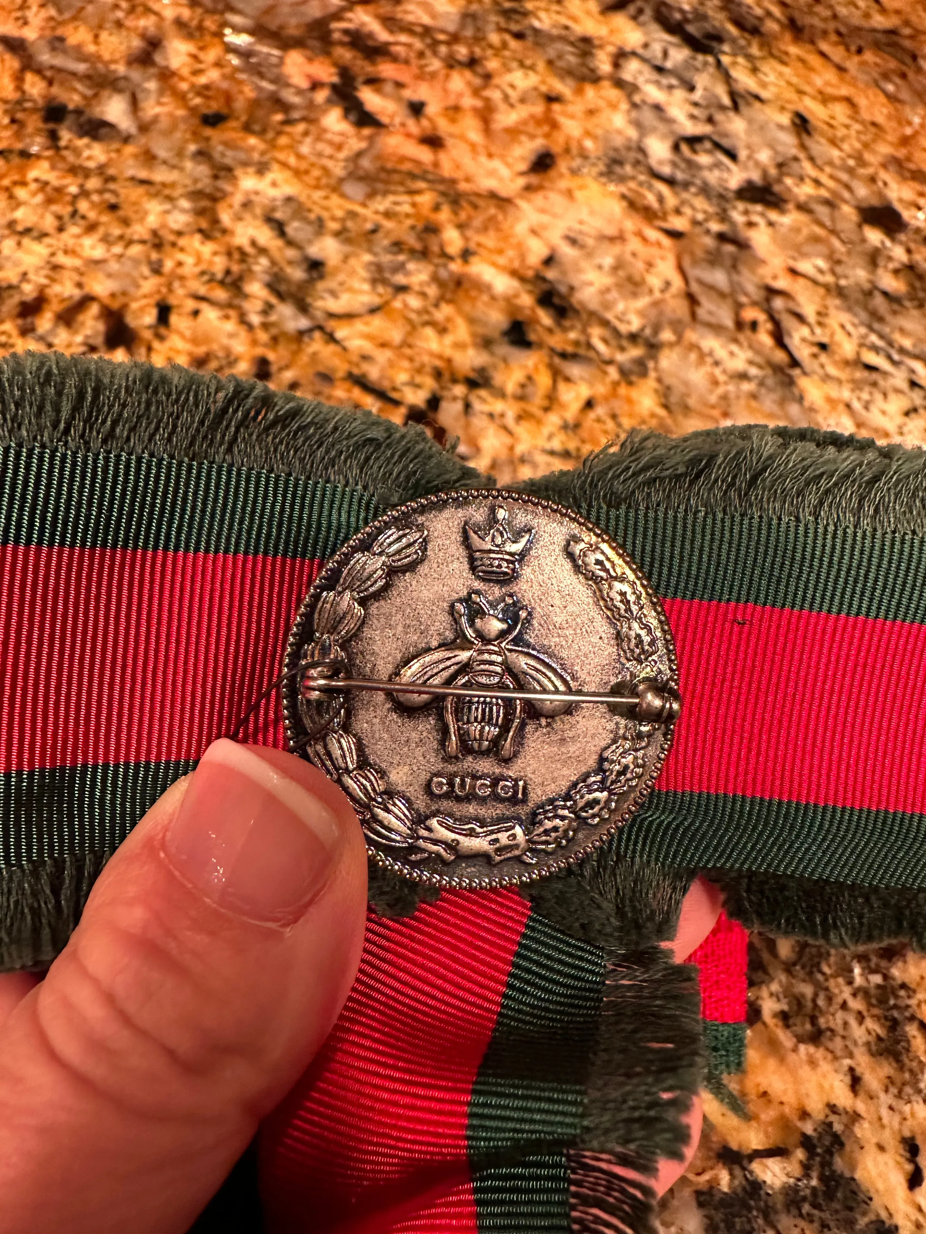 Gucci Iconic Web Brooch