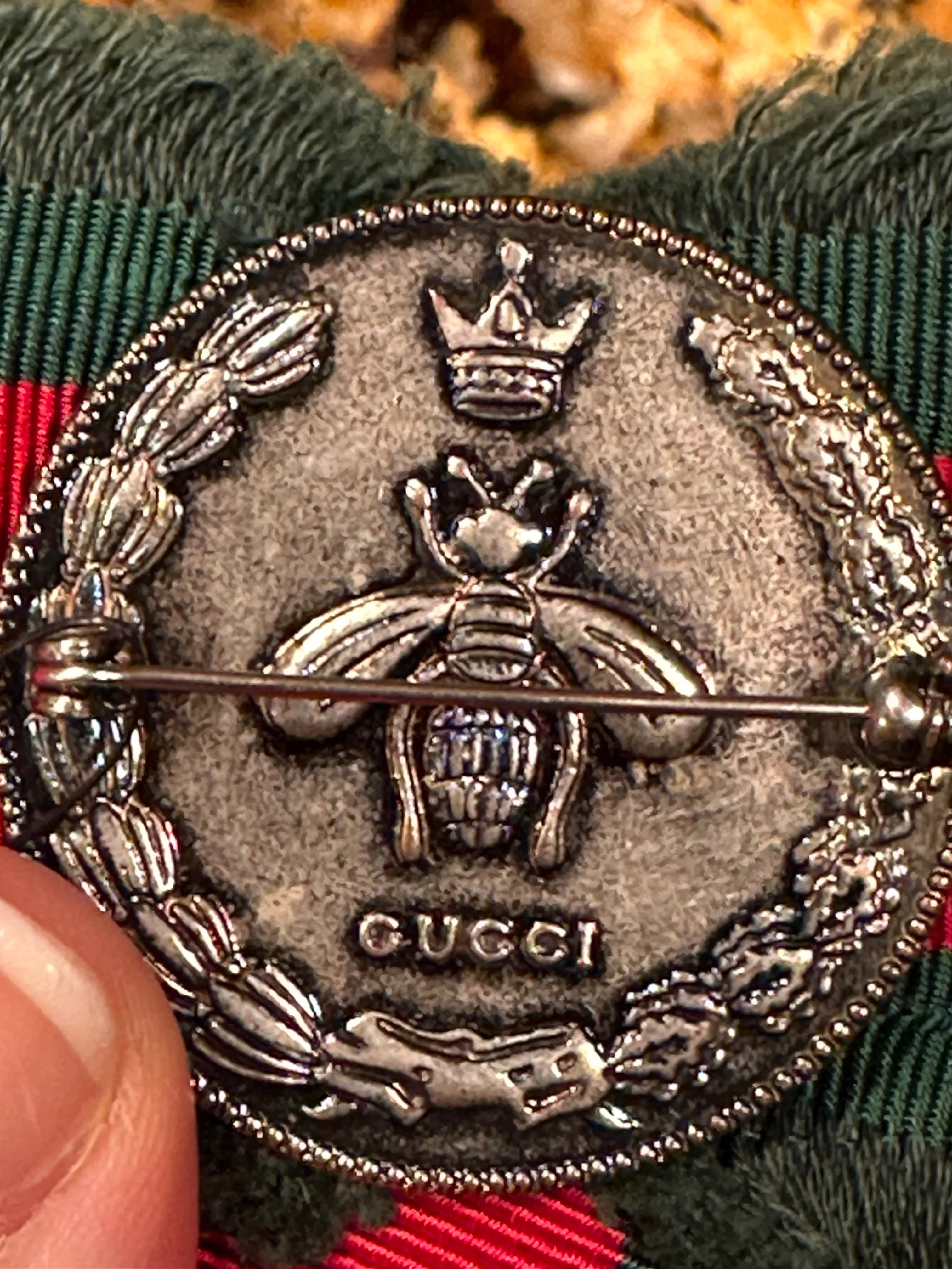 Gucci Iconic Web Brooch