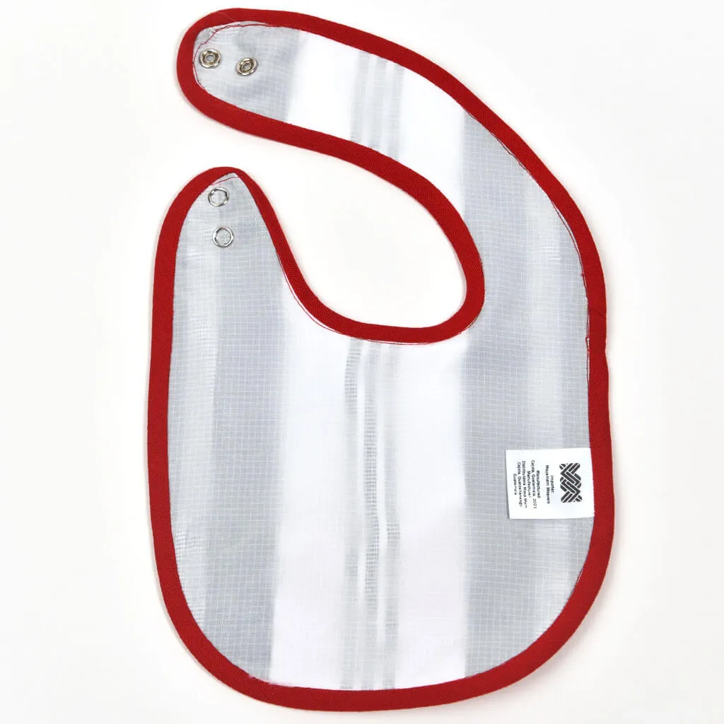 Hand woven Baby Bib | Black & White Stripe