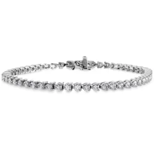 Hearts on Fire Select Temptation 18k White Gold Three-Prong Diamond Tennis Bracelet - 7.00ctw