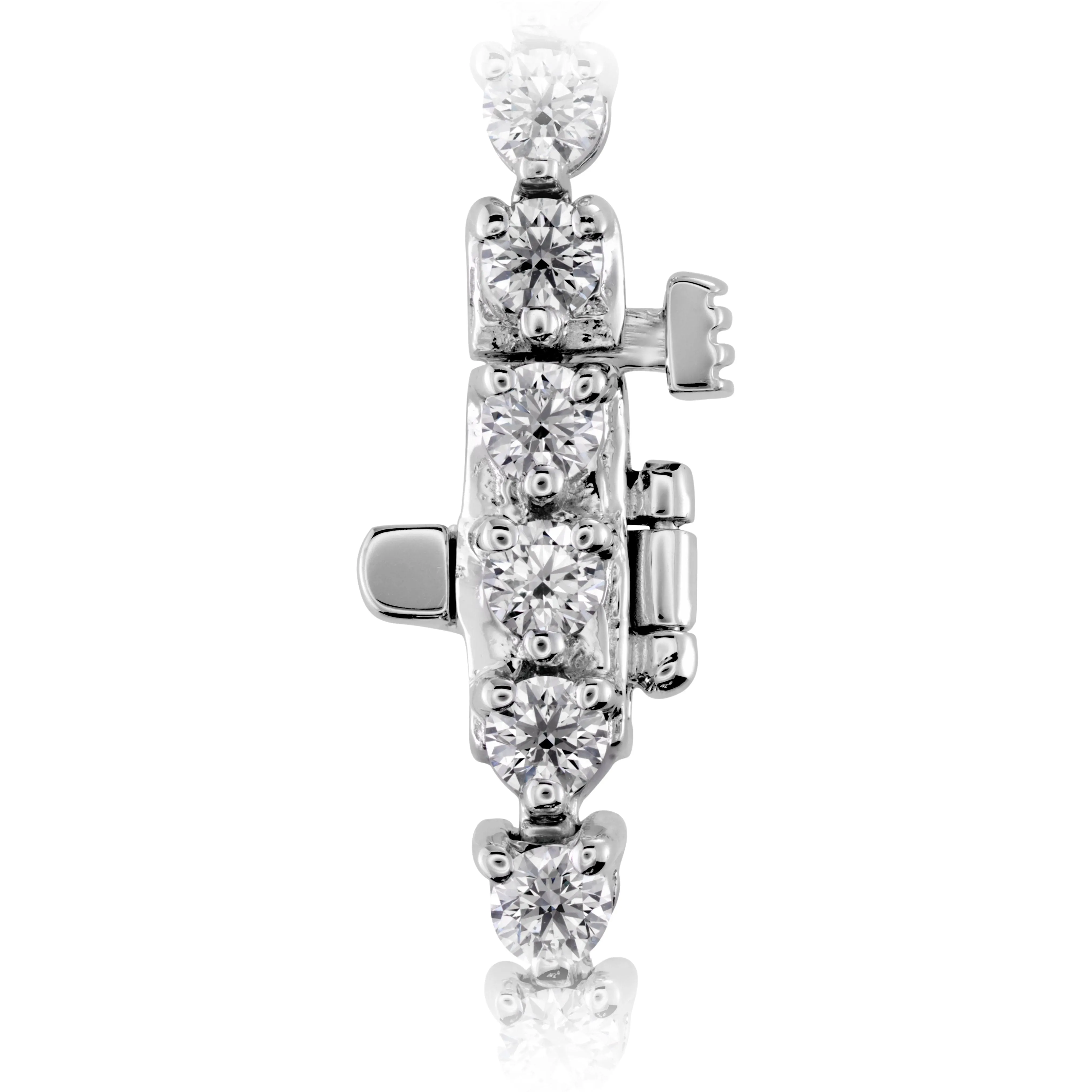 Hearts on Fire Select Temptation 18k White Gold Three-Prong Diamond Tennis Bracelet - 7.00ctw
