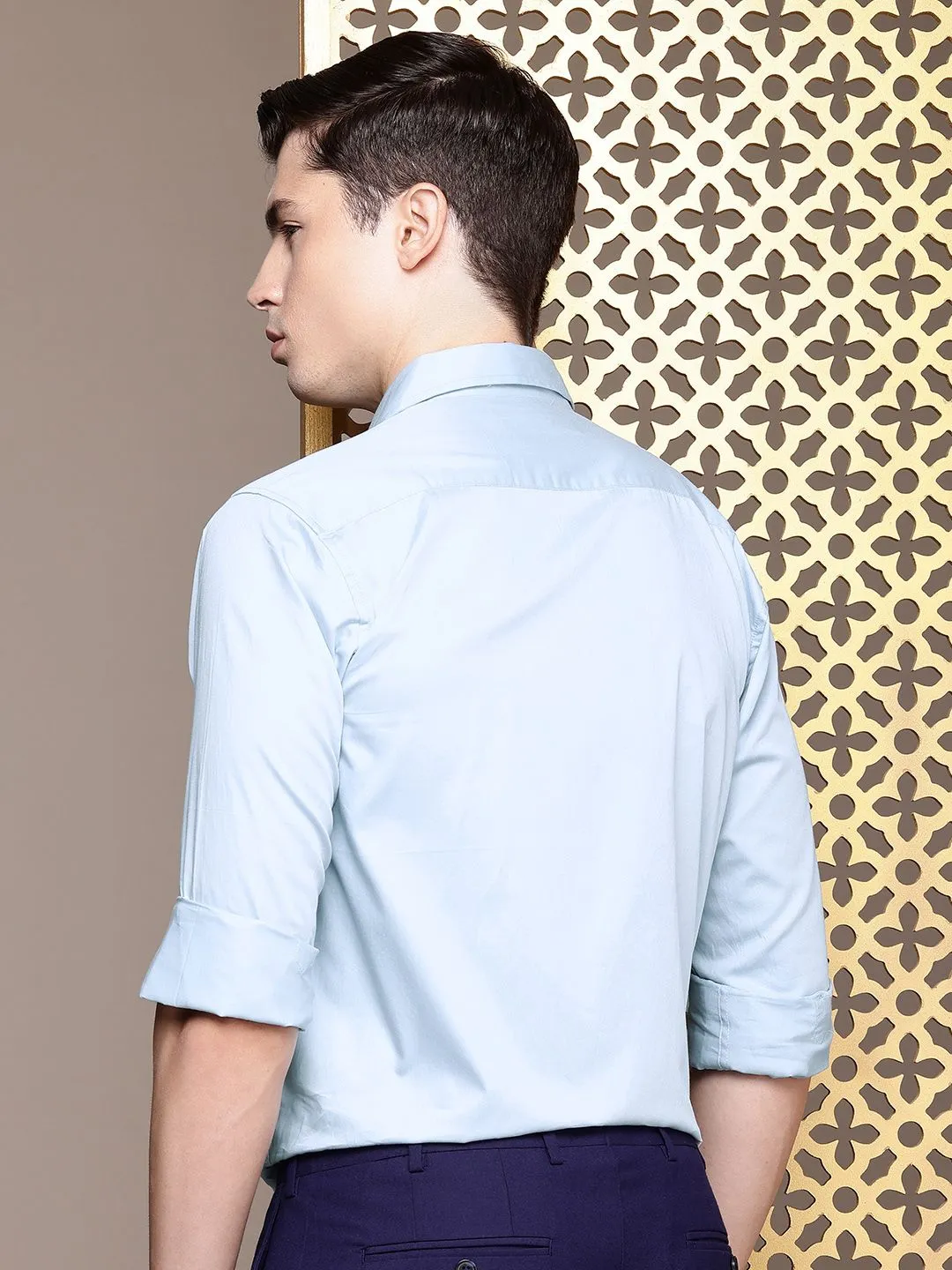 House of Pataudi Men Embroidered Red Carpet Party Shirt