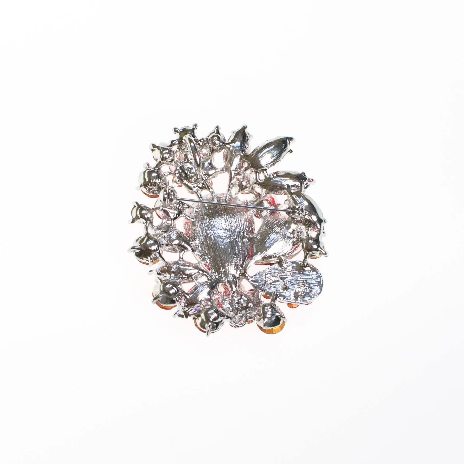 Huge Red Rhinestone Brooch