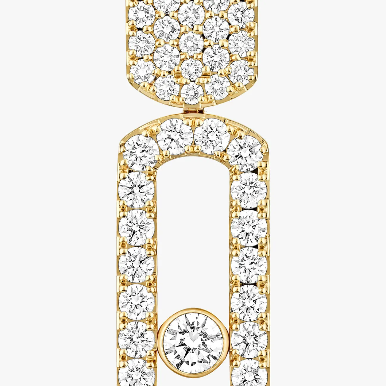 Imperial 18K Yellow Gold Diamond Pavé Move LM Earrings