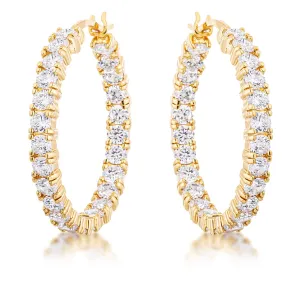 Inside Out Eternity Hoop Earrings Gold