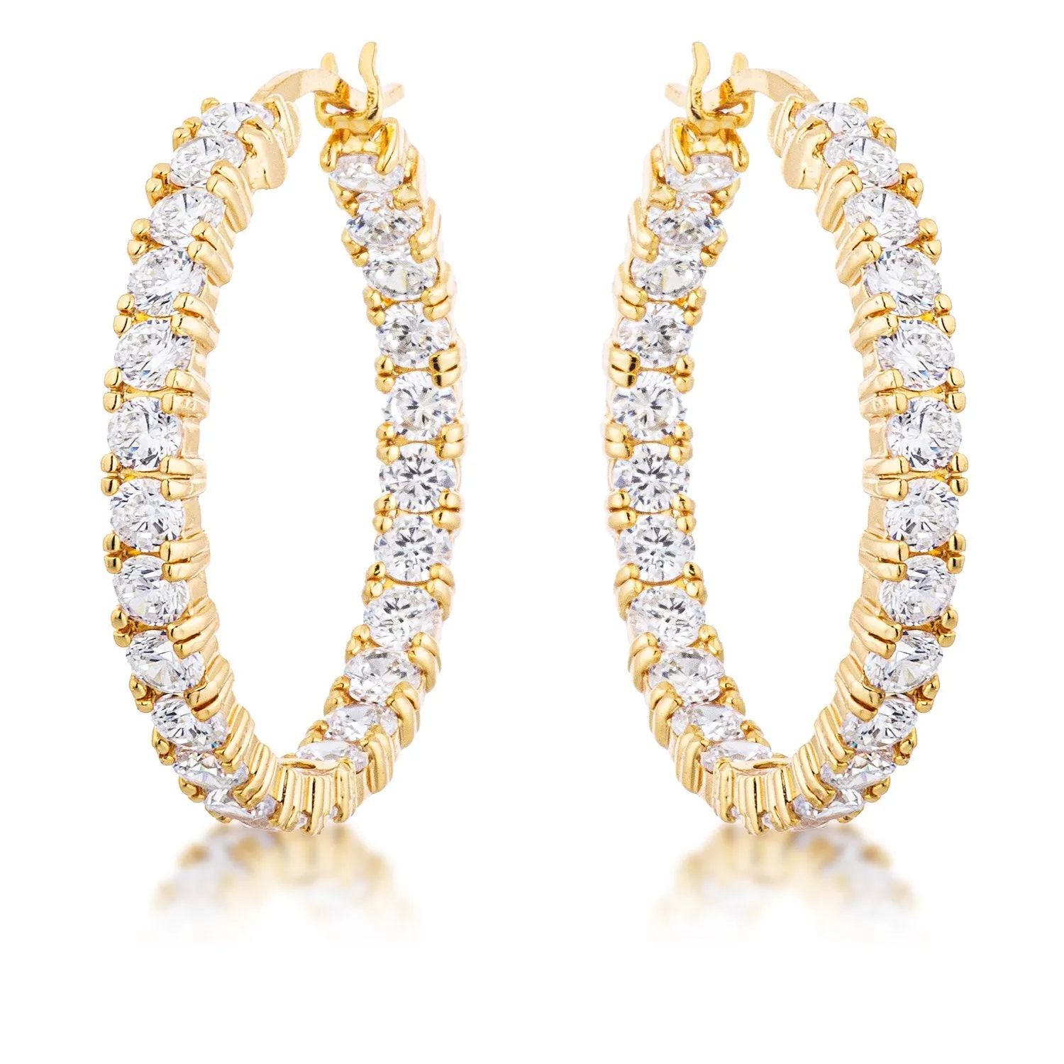 Inside Out Eternity Hoop Earrings Gold