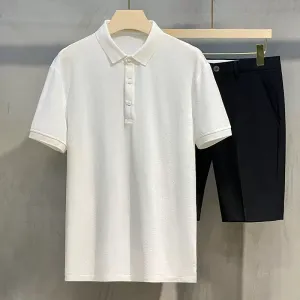 INSTOCK-Men's High-end Solid Color Polo Shirt