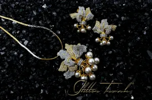 Ivy Dual Pearl AD Pendant Set