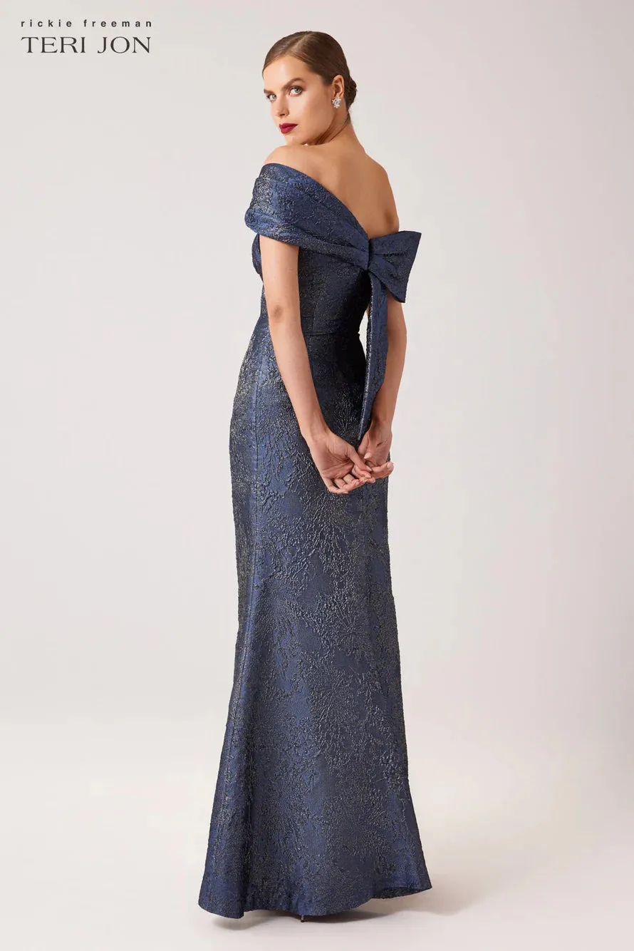 Jacquard Evening Gown