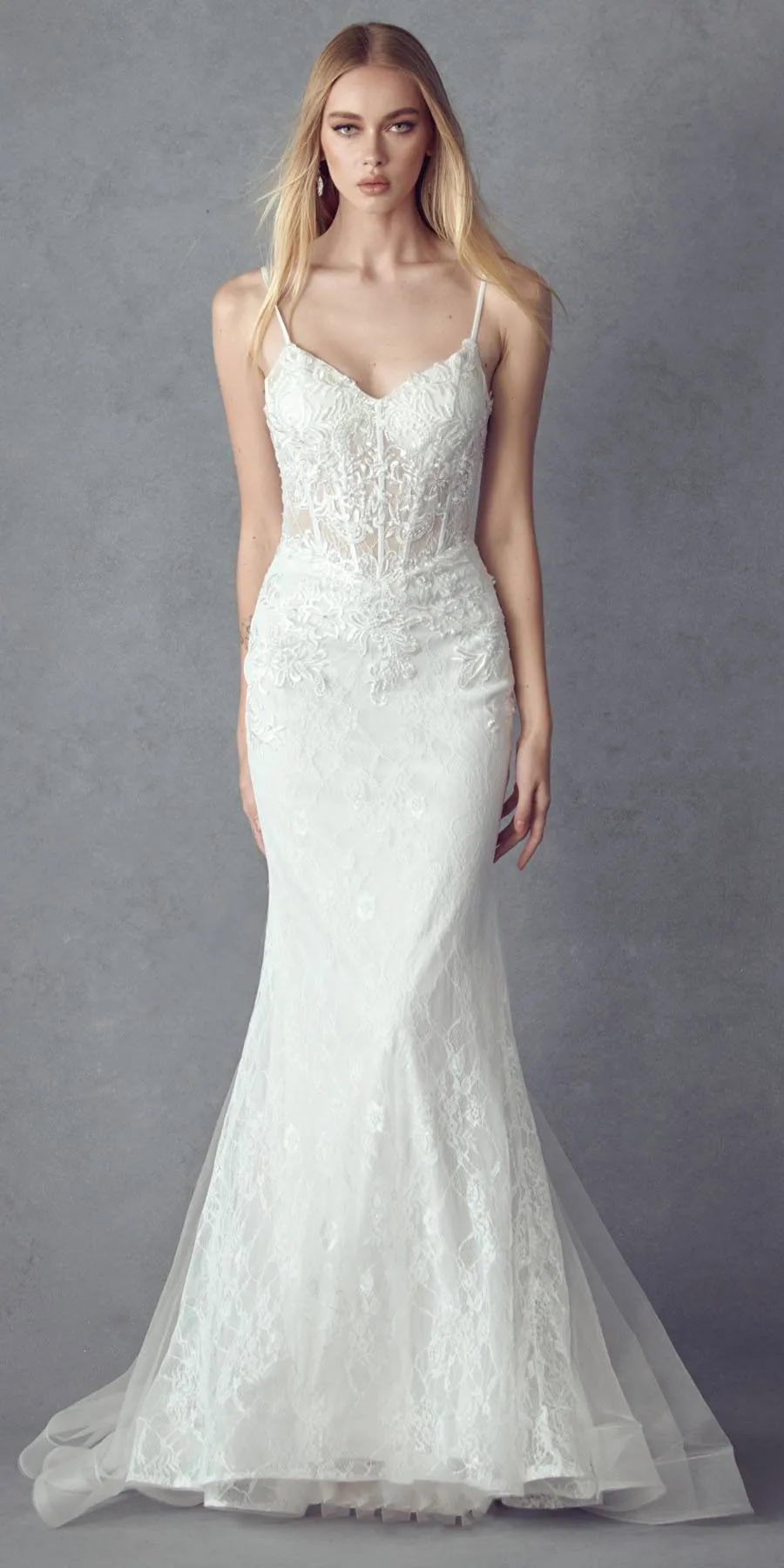 Juliet 250 Embellished Lace Mermaid Dress