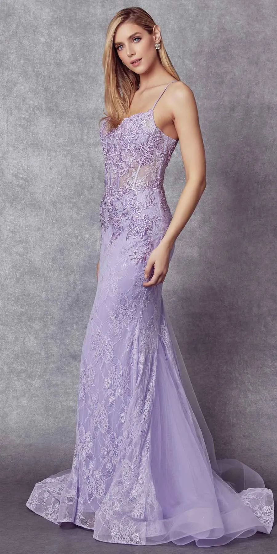 Juliet 250 Embellished Lace Mermaid Dress