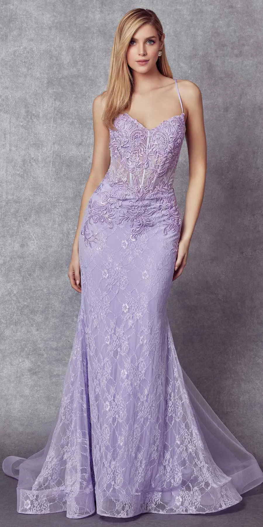 Juliet 250 Embellished Lace Mermaid Dress
