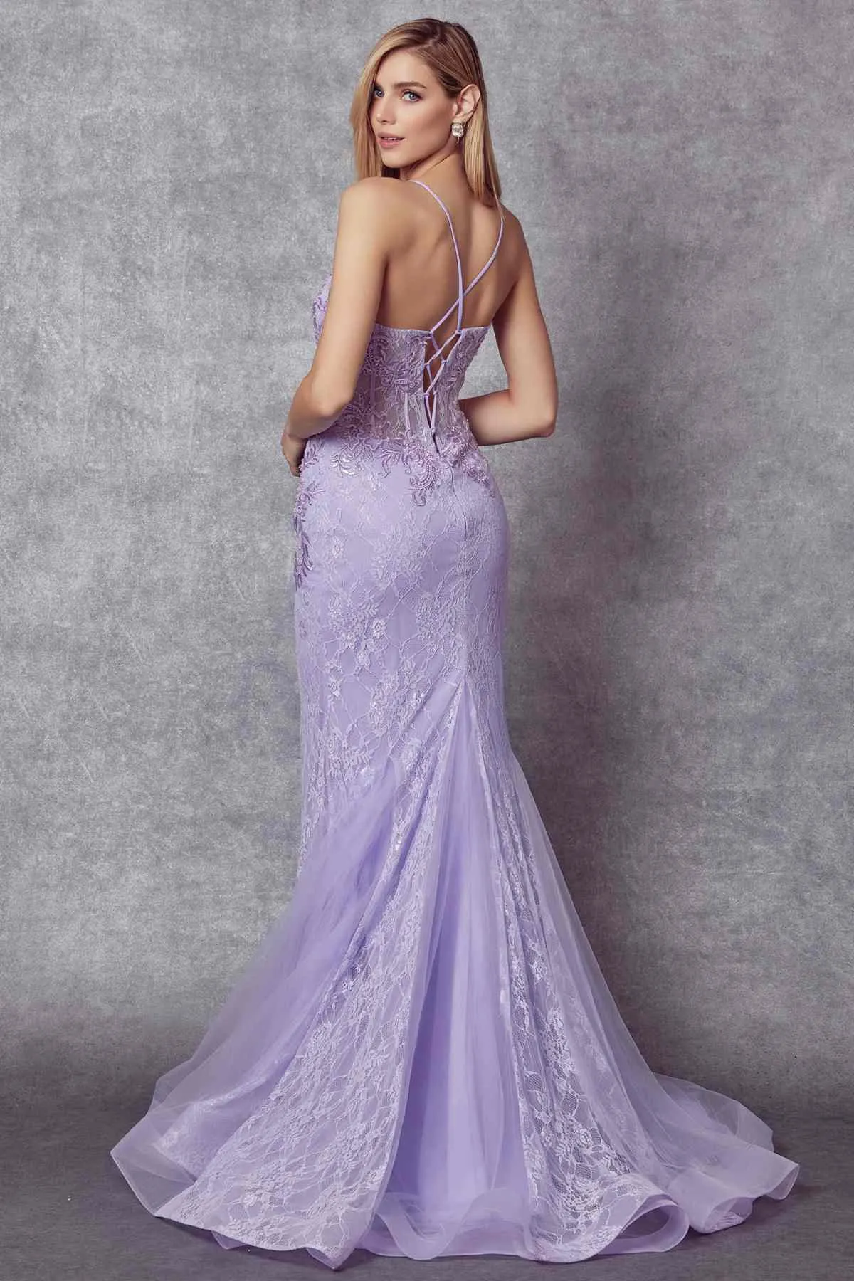 Juliet 250 Embellished Lace Mermaid Dress