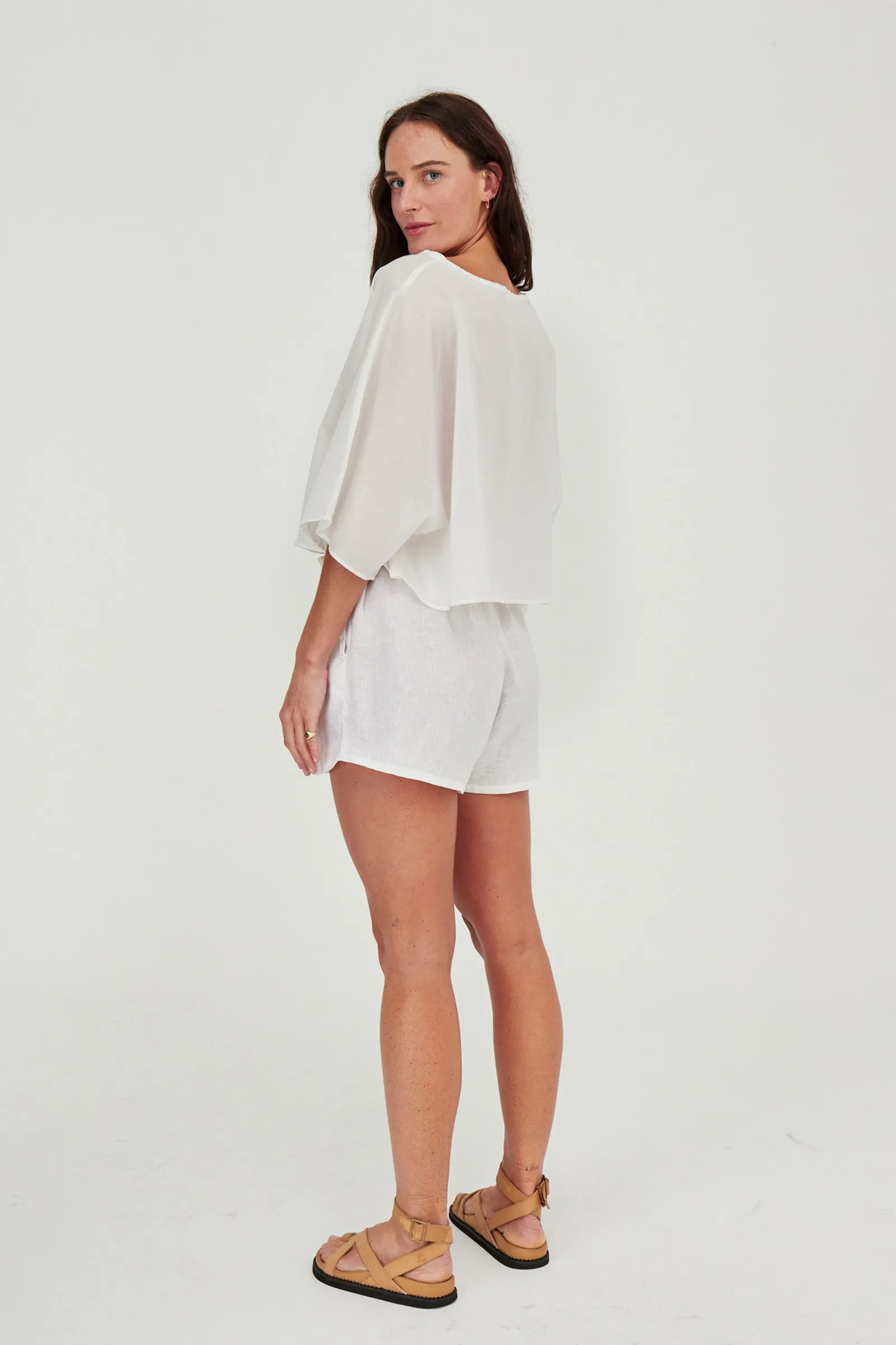 Keats Oversized Cotton Tee White