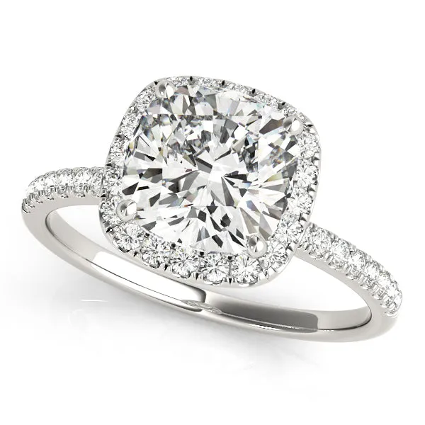 Kelly Halo Engagement Ring in Pavé