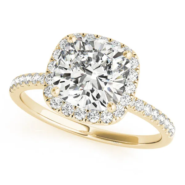 Kelly Halo Engagement Ring in Pavé