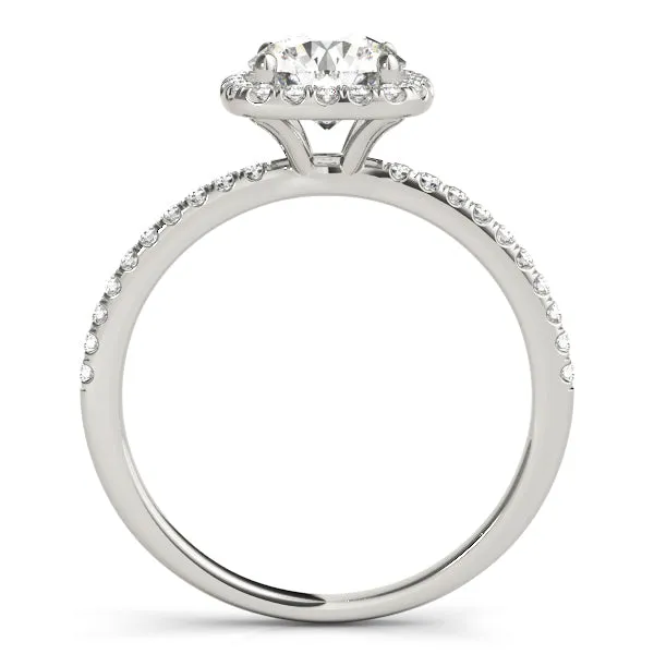Kelly Halo Engagement Ring in Pavé