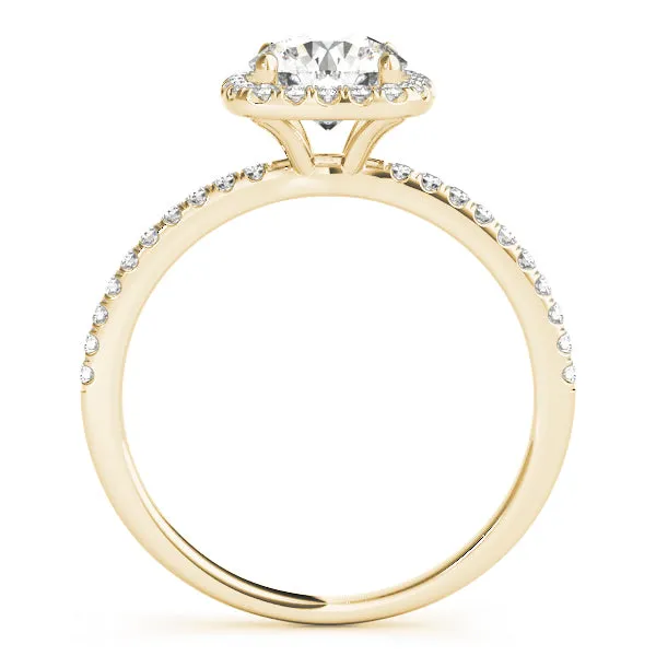 Kelly Halo Engagement Ring in Pavé
