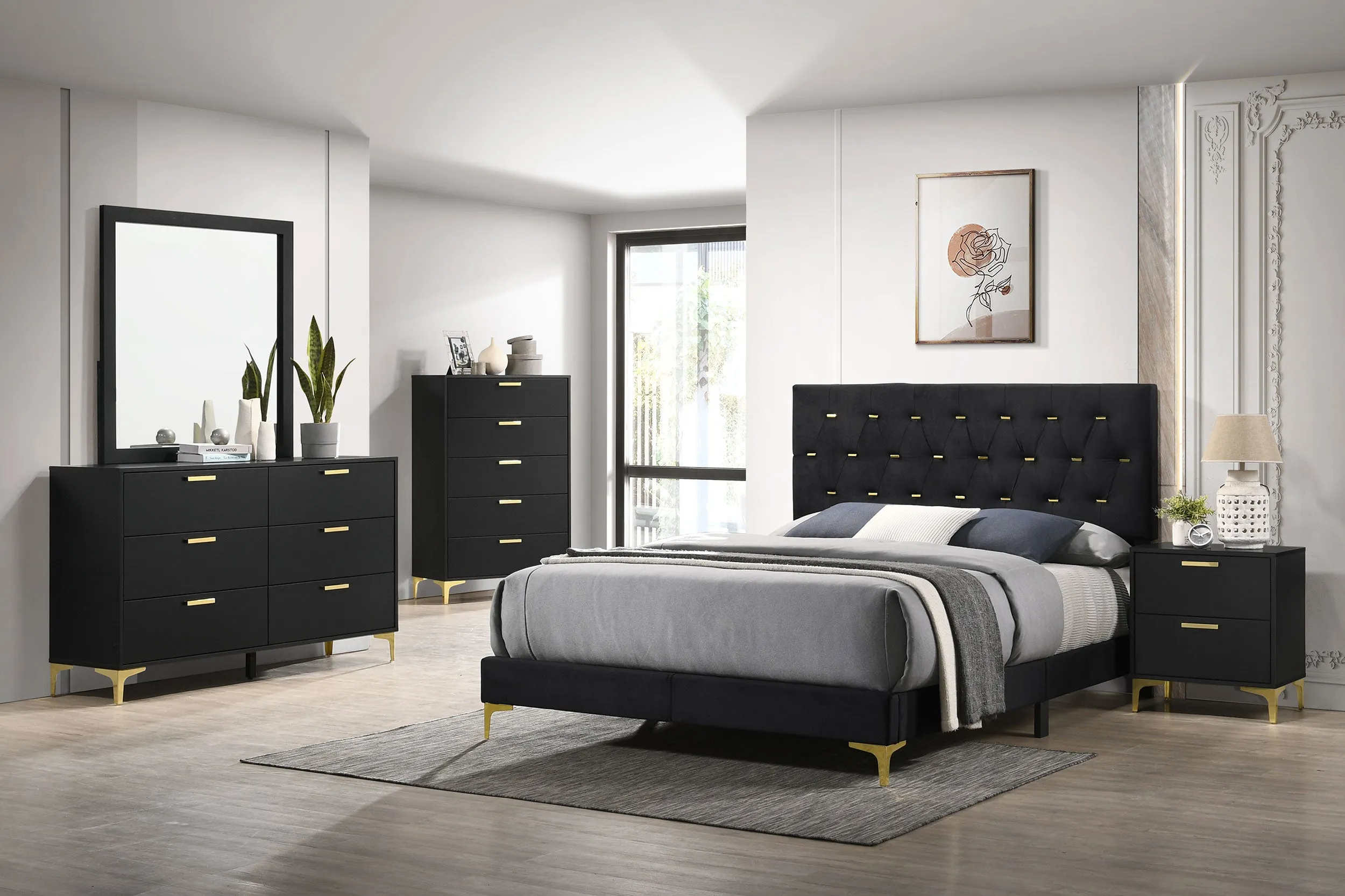 Kendall 5-drawer Bedroom Chest Black