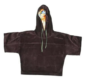 Ladies' Bordeaux Velour Crop Hoodie