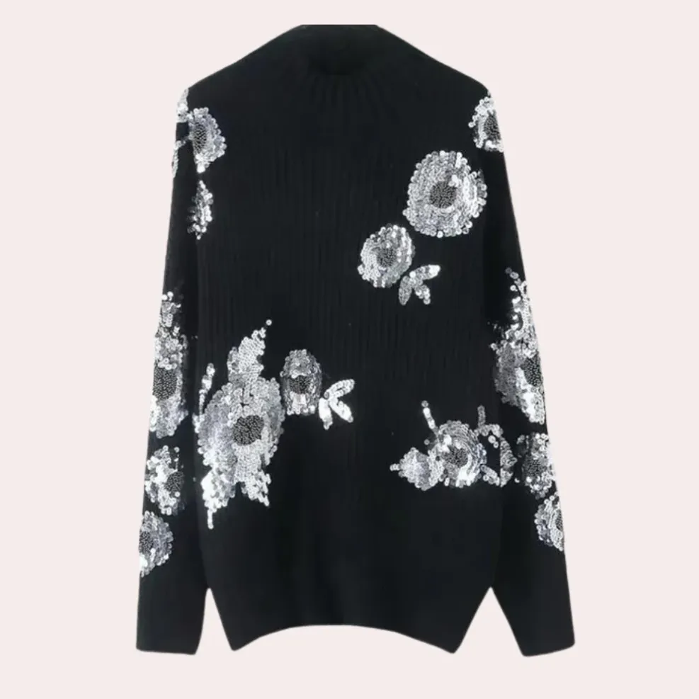 Laini - glamorous sequin sweater for women