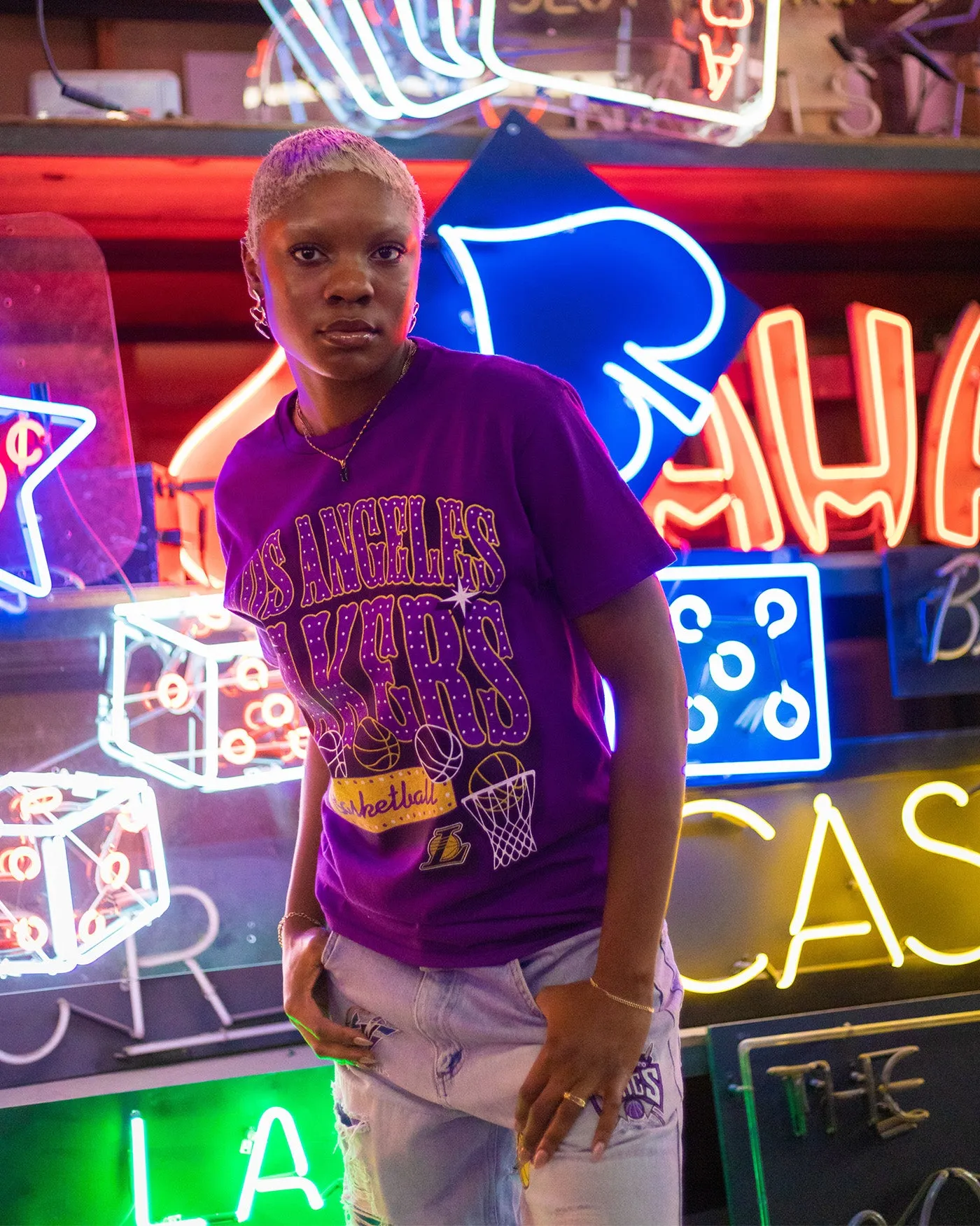 Lakers Bright Lights Tee