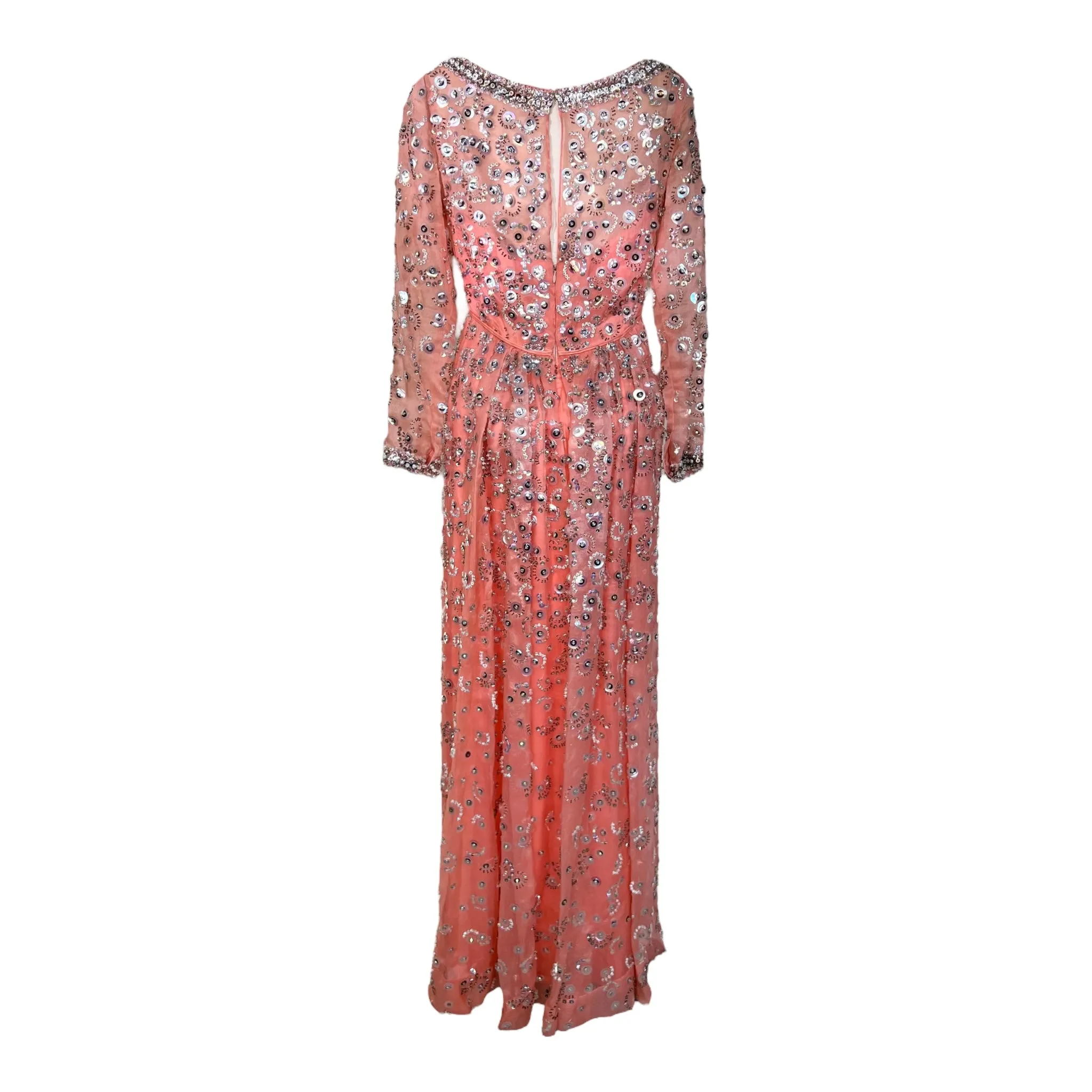 Malcolm Starr Early 1970's Pink Embellished Gown