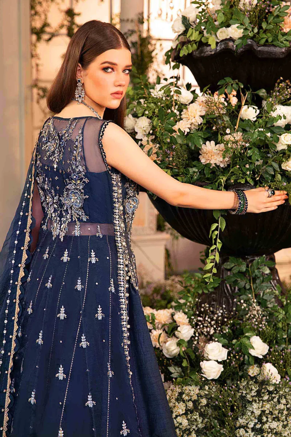 Maria.B Mbroidered Wedding Collection 3 Piece Unstitched Organza Suit BD-2901