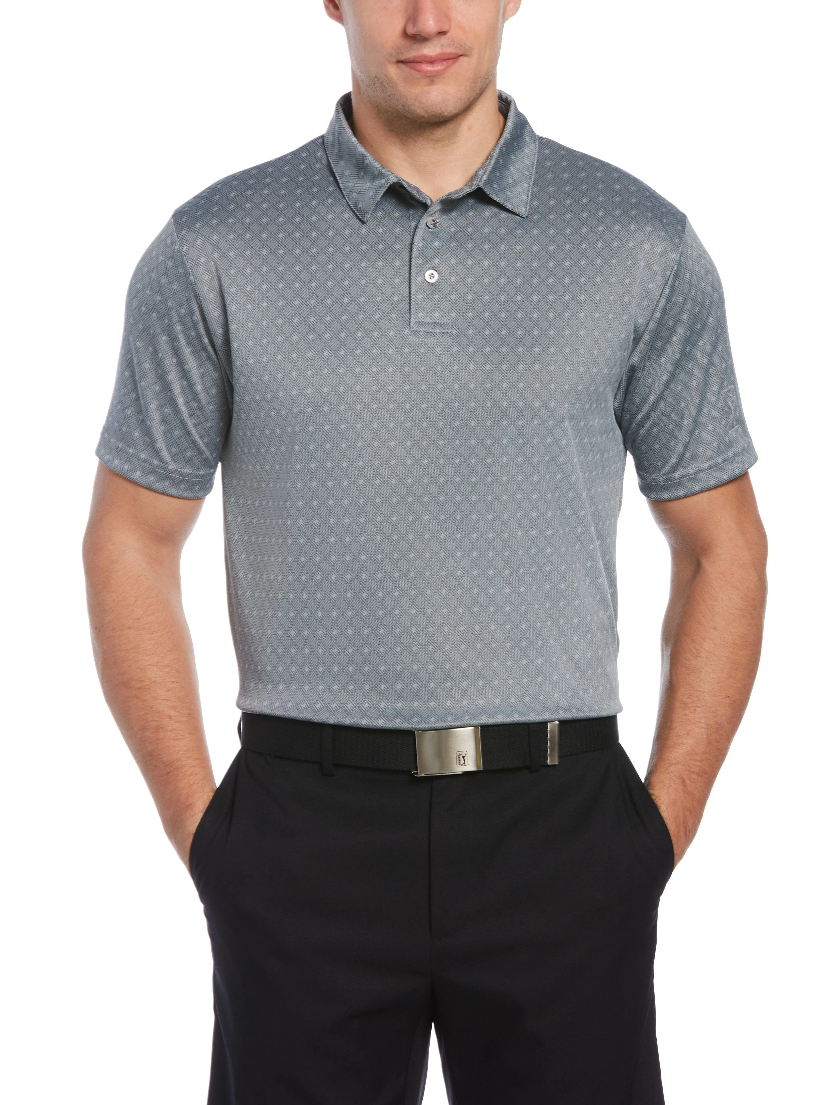 Men's Diamond Jacquard Golf Polo