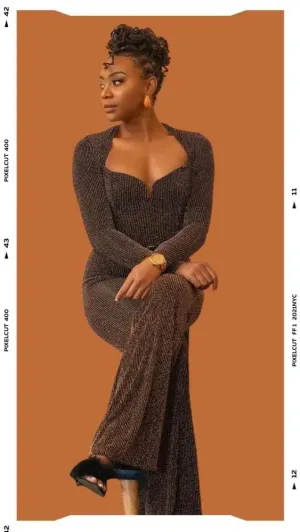 Metallic Long Sleeve Jumpsuit