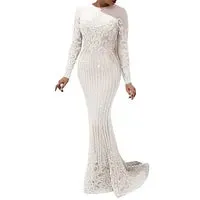 New Arrival Sexy Prom Dresses Women Long Sleeve Bodycon Cocktail Party Robe Elegant Formal Evening Vestido