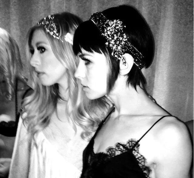 Noir Black Diamond Encrusted Sash