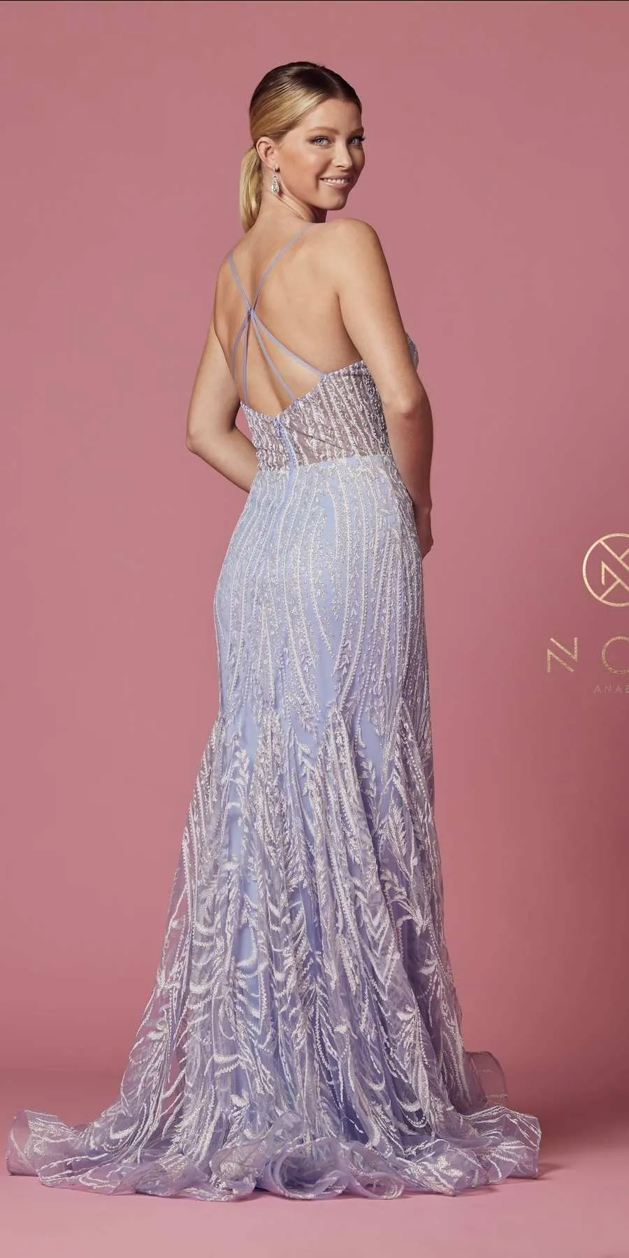 Nox Anabel T1010 Long Fitted Sheath Formal Dress