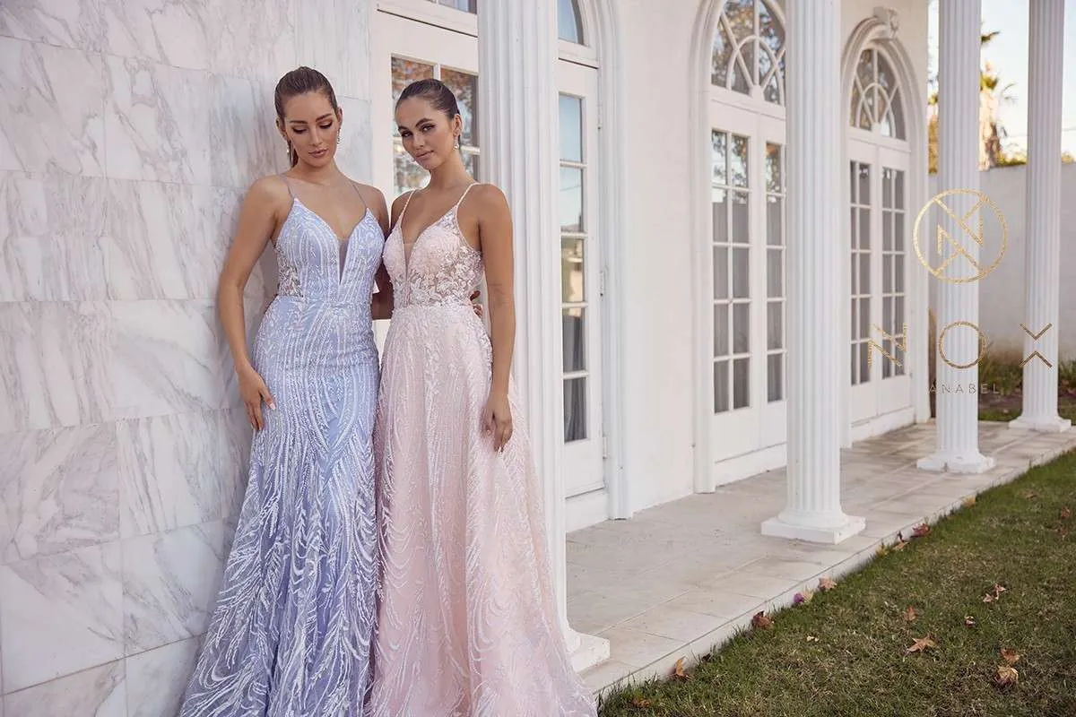 Nox Anabel T1010 Long Fitted Sheath Formal Dress