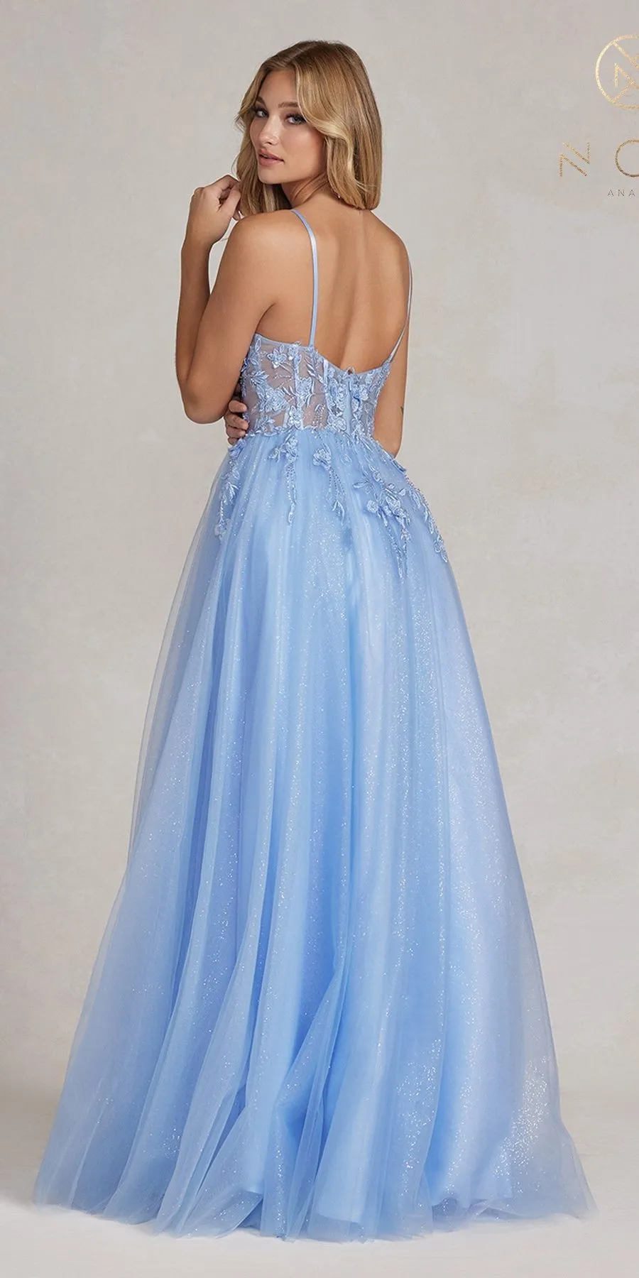 Nox Anabel T1083 Floor Length A-Line Ball Gown Corset Bodice