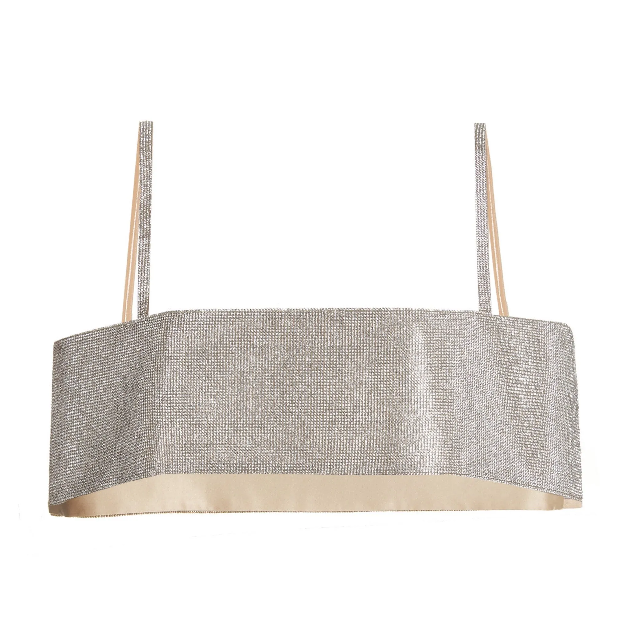 NUE CHARLOTTE CROPPED RHINESTONE BRA TOP