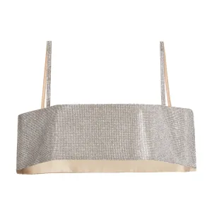 NUE CHARLOTTE CROPPED RHINESTONE BRA TOP