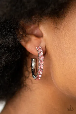 Paparazzi CLASSY is in Session - Pink Hoop Earrings